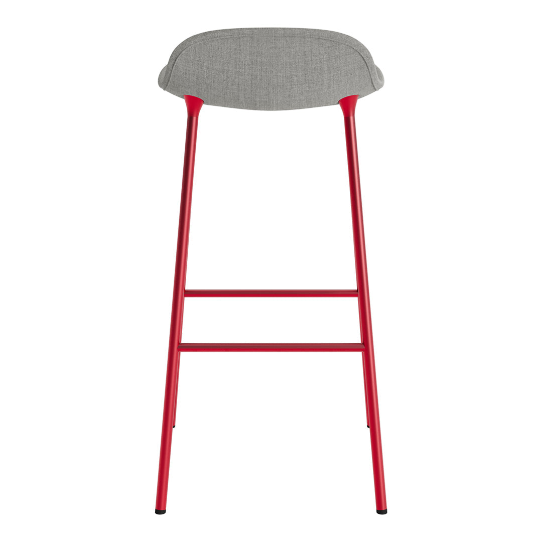Modern Form Bar Stool with Metal Legs & Upholstered Seat - Perfect for Kitchen Islands, Home Bars & Commercial Use