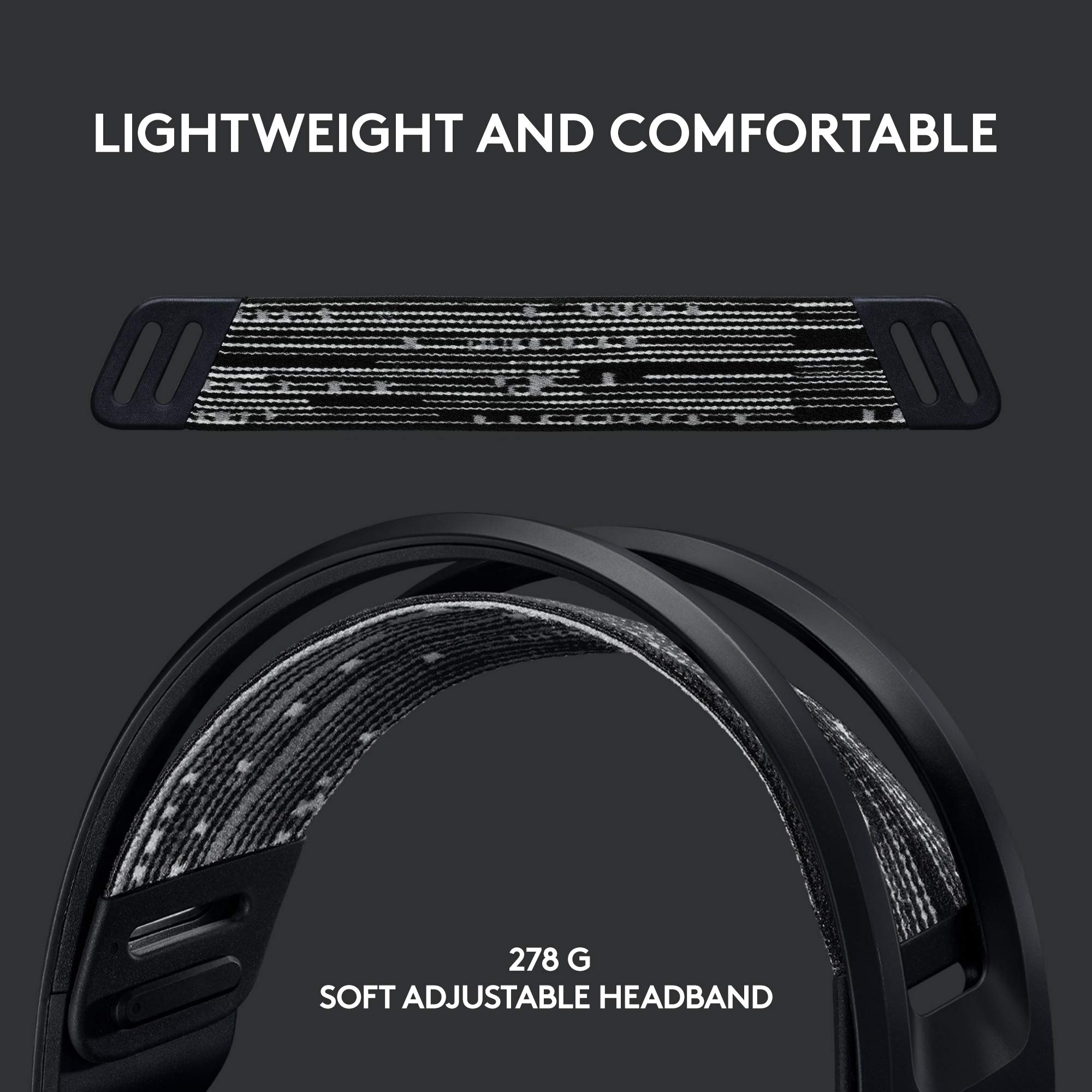 Logitech G733 Lightspeed Wireless Gaming Headset - Black | Suspension Headband, Lightsync RGB, Blue VO!CE Mic, PRO-G Audio | Perfect for PC, PS5, Xbox & Streaming