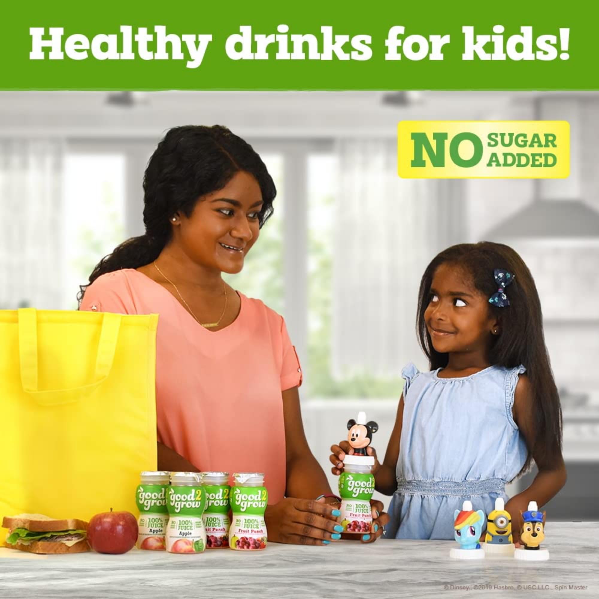 Good2Grow 100% Apple Juice & Fruit Punch Flavored Juice for Kids - 24 Pack Reusable Bottles, No Sugar Added, Vitamin C Enriched, 6 fl oz - Perfect for School Lunches, Snacks & On-the-Go Hydration