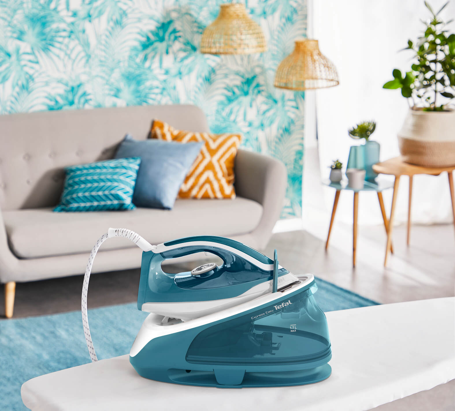Tefal SV6131 Express Easy Steam Generator Iron - Powerful 1800W, Anti-Calc, Continuous Steam for Professional Garment Care - Perfect for Home & Office Use, Wrinkle Removal, Fabric Refreshing