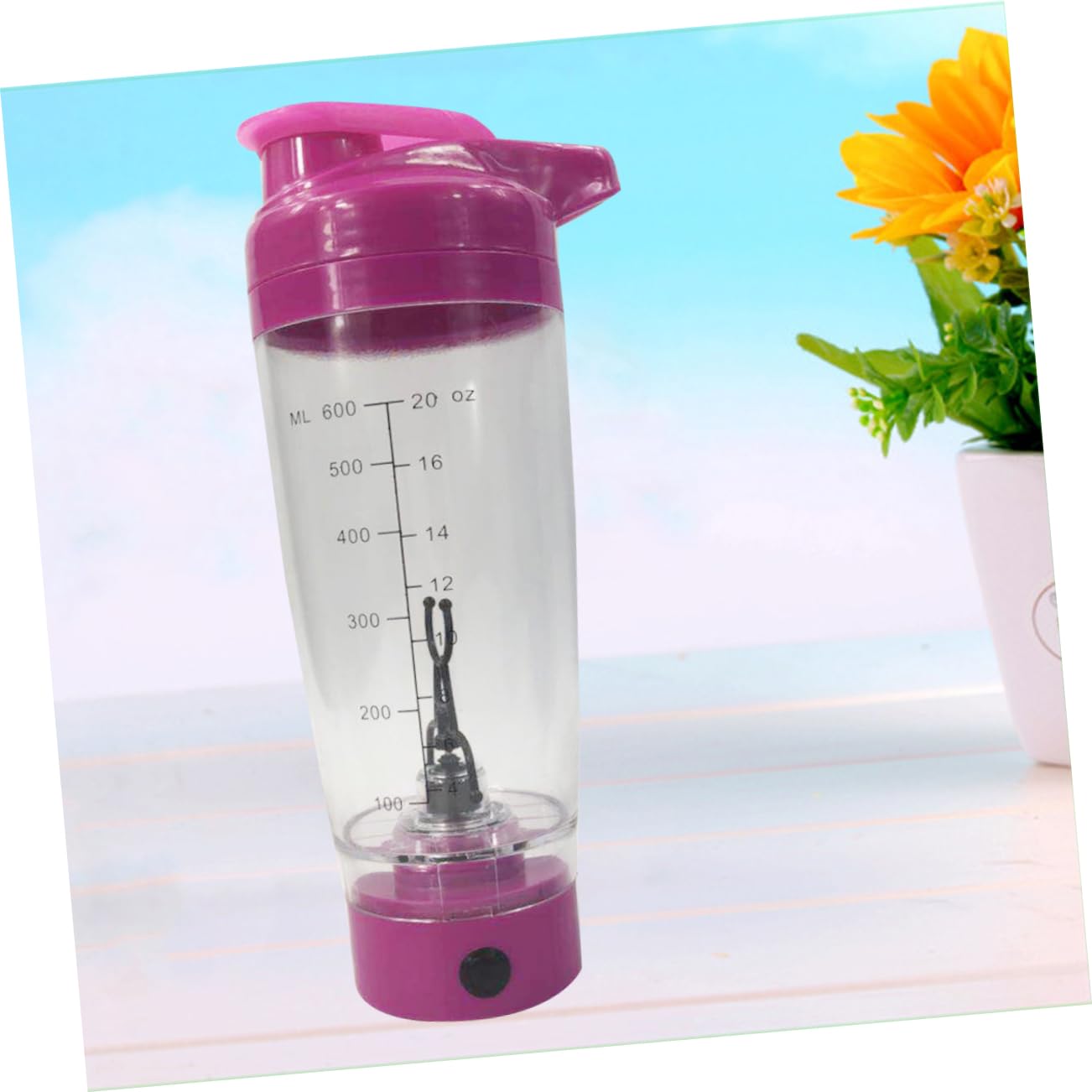 HOMSFOU 2-Pack Electric Smoothie Blender Bottle - Portable Mixing Cup with Tornado Stirring Technology for Protein Shakes, Juices & Fitness Drinks - Perfect for Gym, Travel & On-the-Go Nutrition