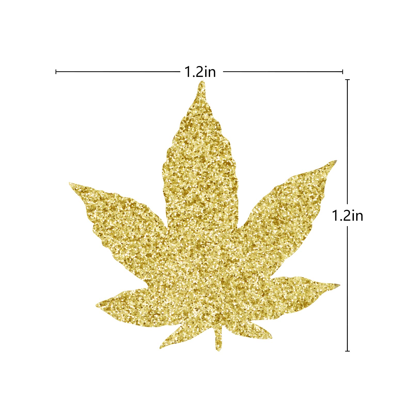 Premium Gold Marijuana Leaf Confetti for 420 Birthday Party Decorations - Single Weed Leaf Design - Perfect for Stoner Themed Parties, Cannabis Celebrations & Bachelorette Events