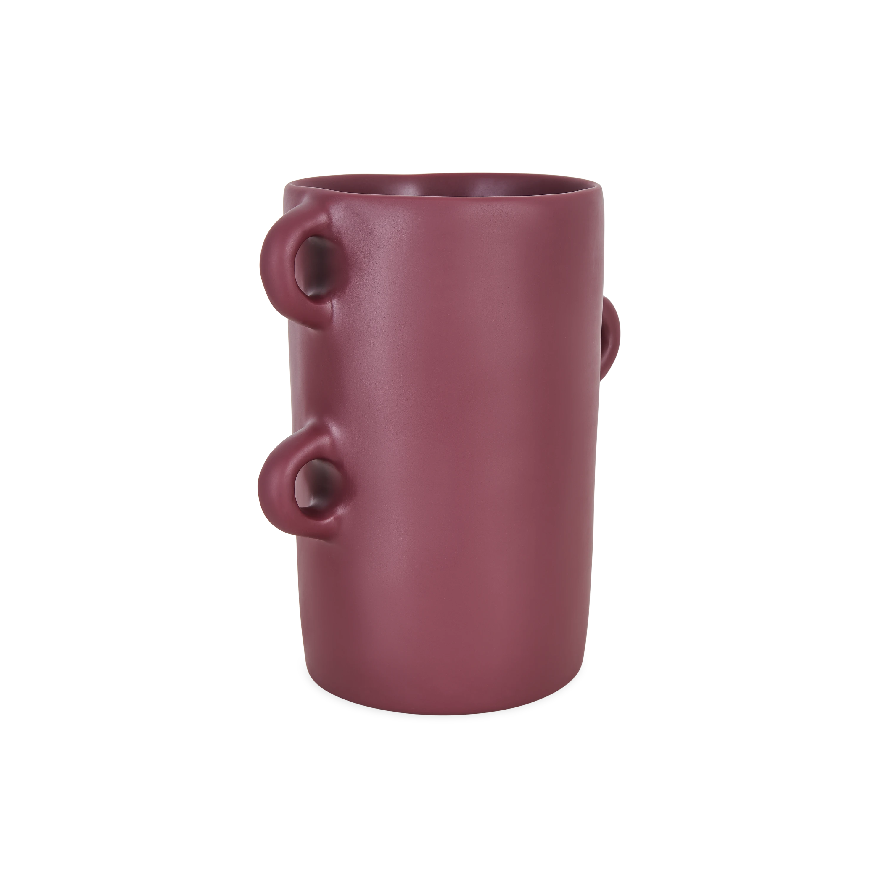 Handmade Oxblood Loop Vase - Elegant Home Decor for Living Room, Dining Table, and Wedding Centerpieces