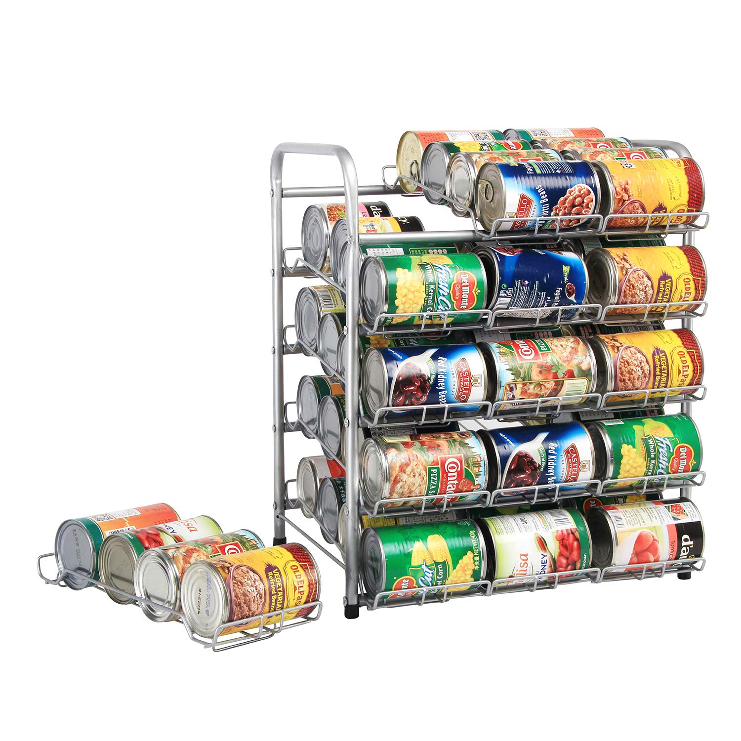 5-Tier Rice Rat Can Organizer for Pantry - Space Saving Can Rack & Storage Dispenser for Canned Food - Perfect for Kitchen, Pantry Organization & Easy Access to Soups, Vegetables & Beverages