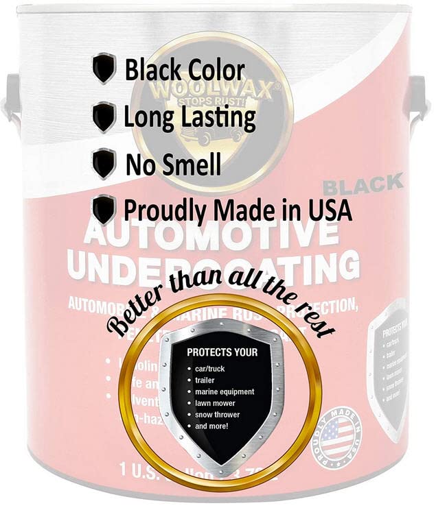 WOOLWAX® Lanolin-Based Black Undercoating for Cars & Trucks - 4 Quart Bottles (Full) - Protects Against Rust & Corrosion - Ideal for Winter Road Salt & Off-Road Conditions