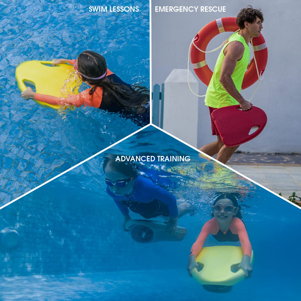 Asiwo Electric Swimming Kickboard - 3 Speed Adjustable Swim Training Board for Adults & Kids | Pool Workouts, Water Sports & Swim Practice