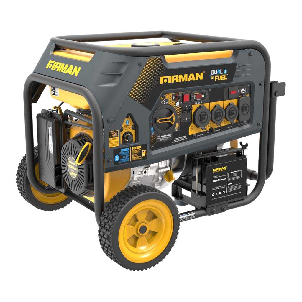 Firman H08053 8000W/10000W Dual Fuel Portable Generator with Electric Start & 50A Outlet - Reliable Power for Home Backup, Camping & Outdoor Activities