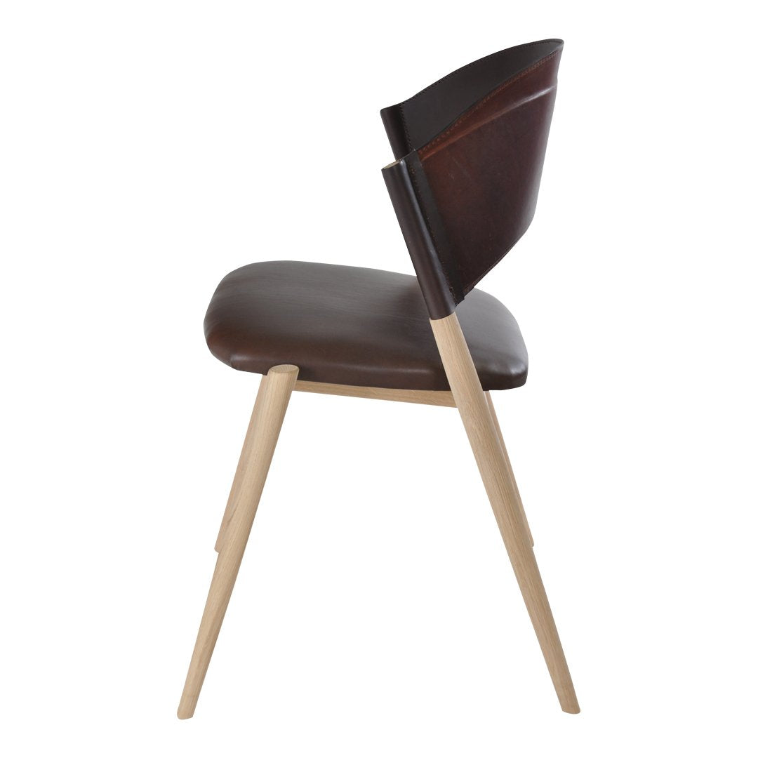 Dennis Marquart Ox Denmarq Dining Chair - Modern Wooden Dining Room Chair with Upholstered Seat - Perfect for Kitchen, Dining Room, and Home Office
