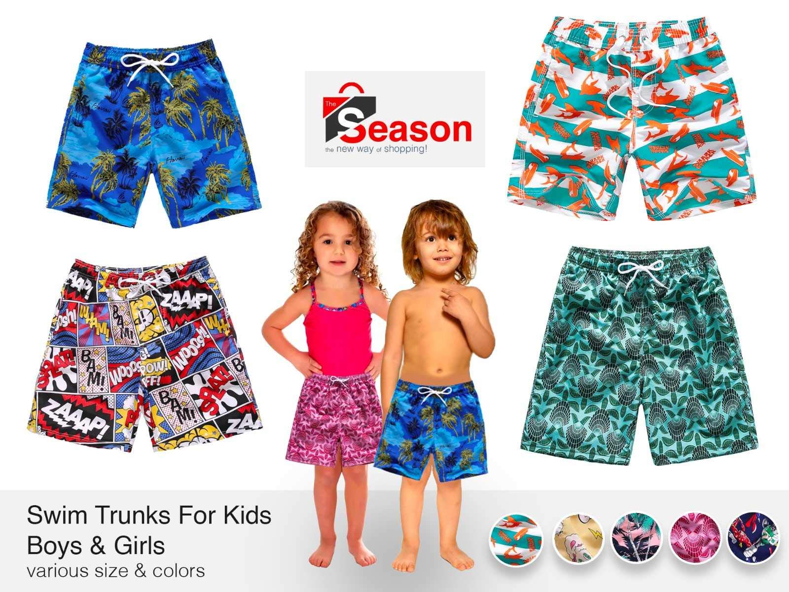 Best Kids Swim Trunks for Boys & Girls - Quick Dry Swim Shorts with UPF 50+ Sun Protection - Perfect for Beach, Pool, and Summer Water Activities