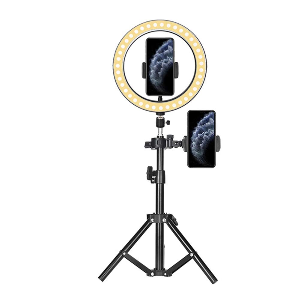 Dimmable LED Ring Light with Tripod & Phone Holder - 31-50cm Professional Makeup Photography Lighting for YouTube, TikTok, Live Streaming & Video Conferencing - Tungsten Carbide Material