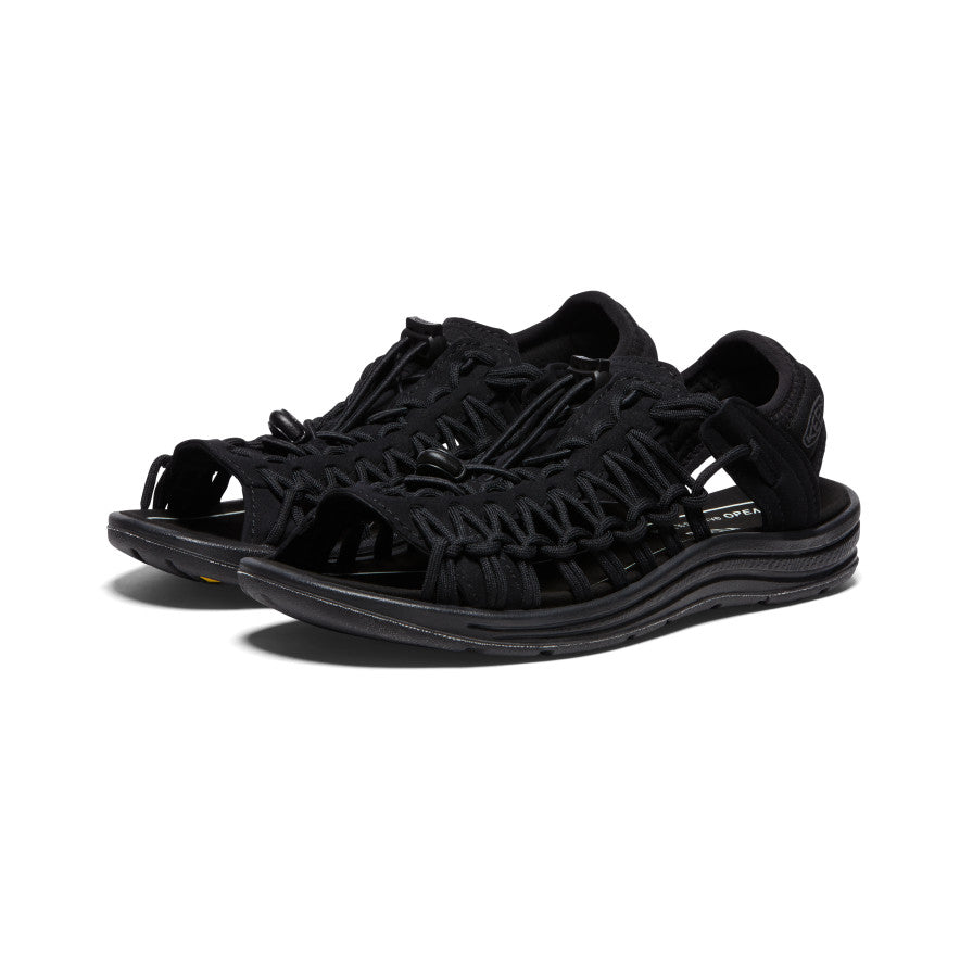 Women's UNEEK II Open Toe Sneakers - Breathable Lightweight Walking Shoes | Black/Black | Perfect for Hiking, Travel & Casual Wear