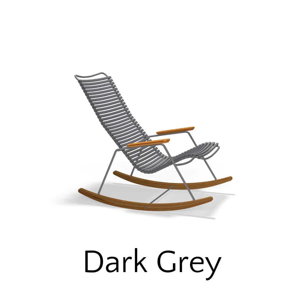 CLICK Outdoor Rocking Chair - Patio, Garden & Porch Relaxation - Comfortable All-Weather Wicker Rocking Chair for Backyard, Poolside & Deck Use