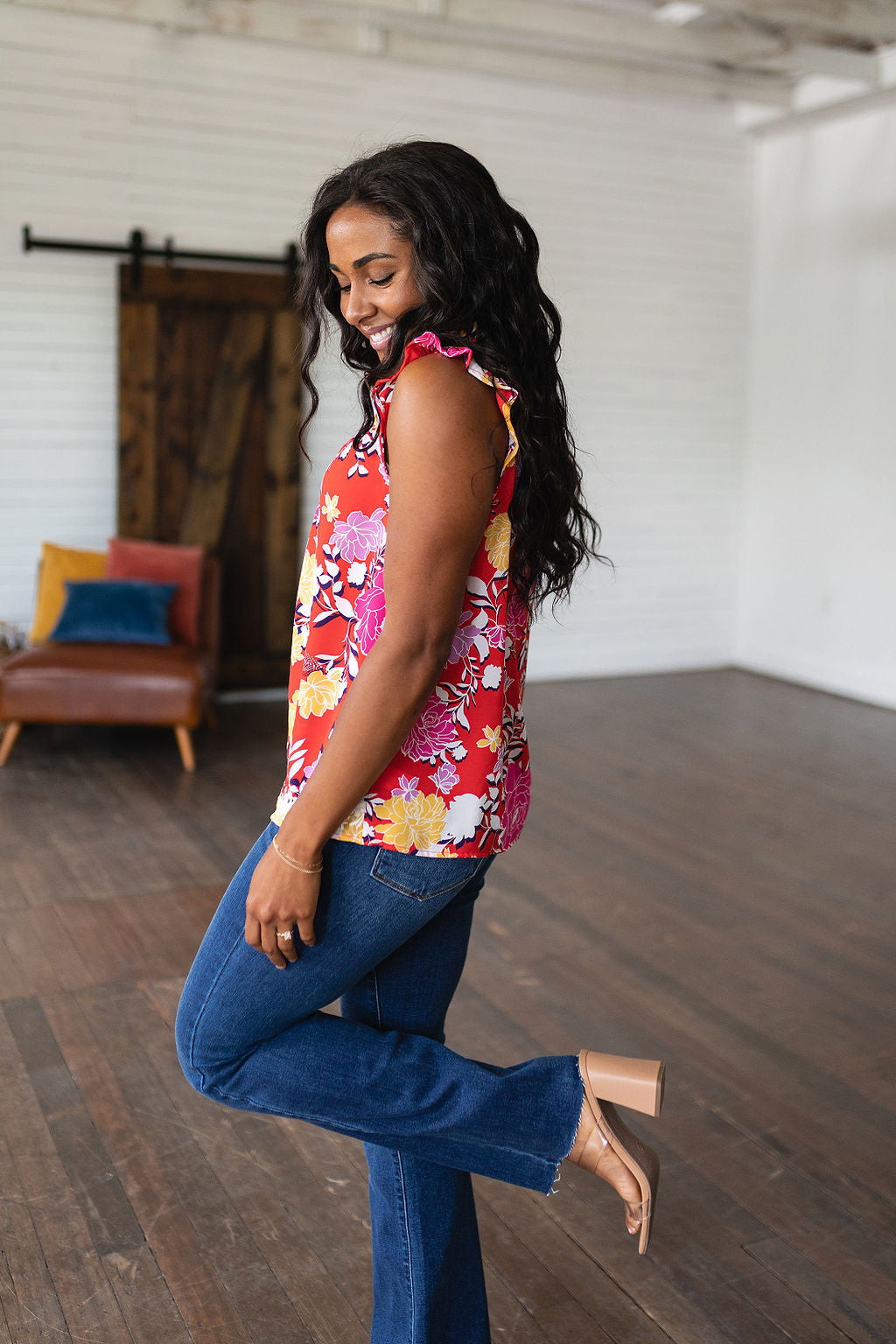 Floral Print Women's Blouse - Elegant Floral Top for Spring & Summer, Casual Wear, Office Outfits, and Date Nights