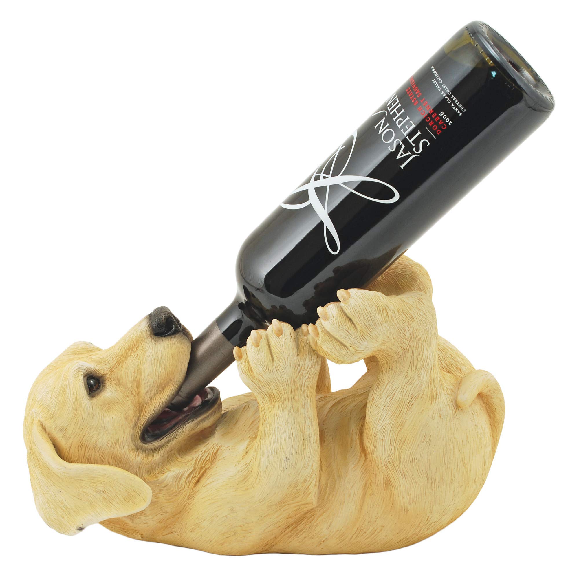 True Lab Playful Pup Bottle Holder - Decorative Wine Rack for Kitchen Countertop, Tabletop, Bar & Home Decor - Perfect for Wine Storage & Kitchen Organization (Set of 1)