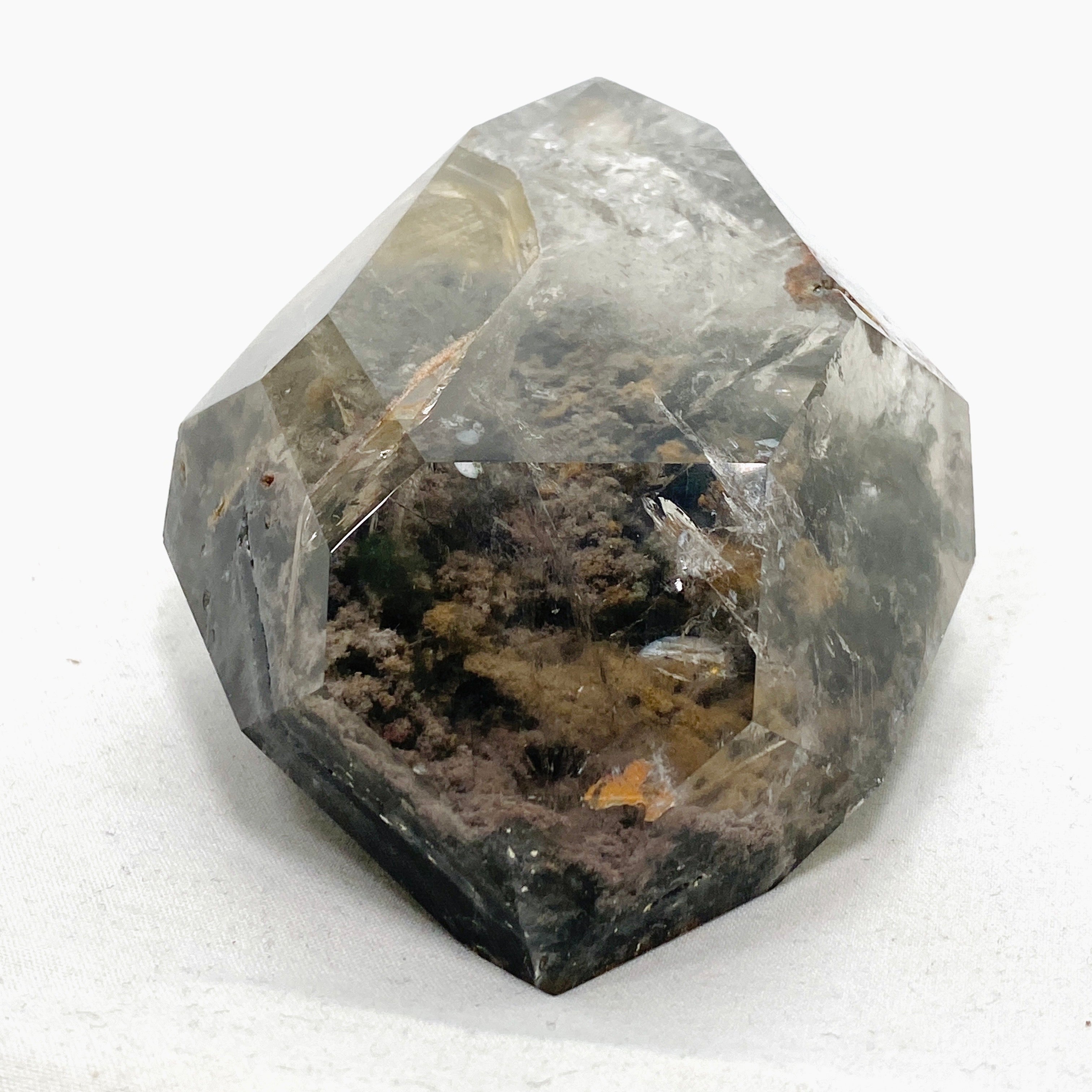 Natural Garden Quartz (Lodolite) Freeform Stone - Healing Crystal for Meditation, Chakra Balancing & Spiritual Growth - Perfect for Home Decor, Yoga Spaces & Energy Work