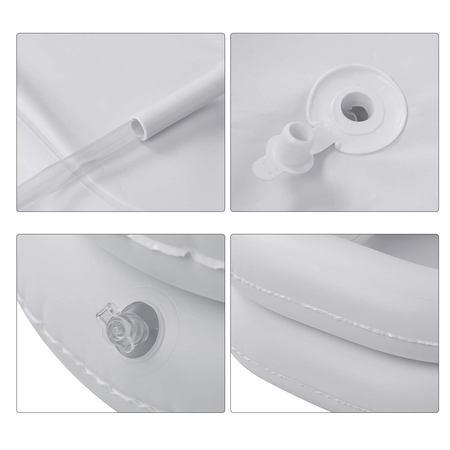 Portable Inflatable Shampoo Bowl with Drain Tube - Foldable Hair Washing Basin for Bed, Elderly, Disabled & Pregnancy - Perfect for Home Haircuts, Coloring & Salon-Style Hair Care at Home