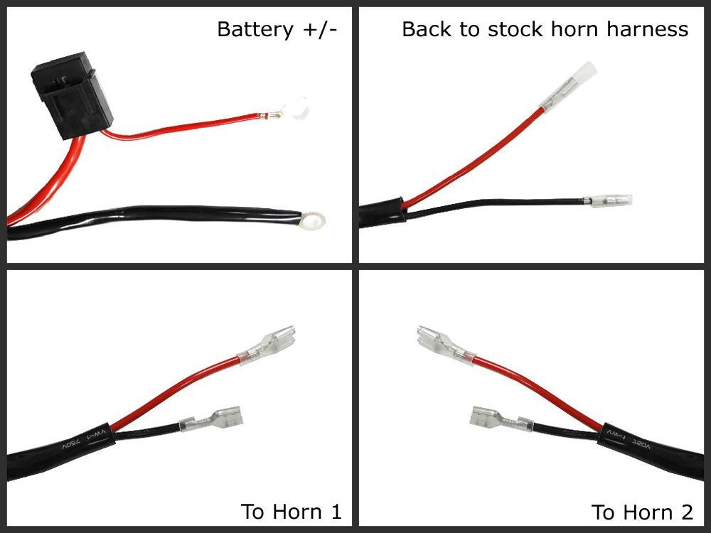 12V Car Horn Wiring Harness Relay Kit with Grille Mount - Heavy Duty Blast Tone Horns for Trucks, SUVs & Vehicles - Perfect for Off-Roading, Emergency Alerts & Custom Upgrades