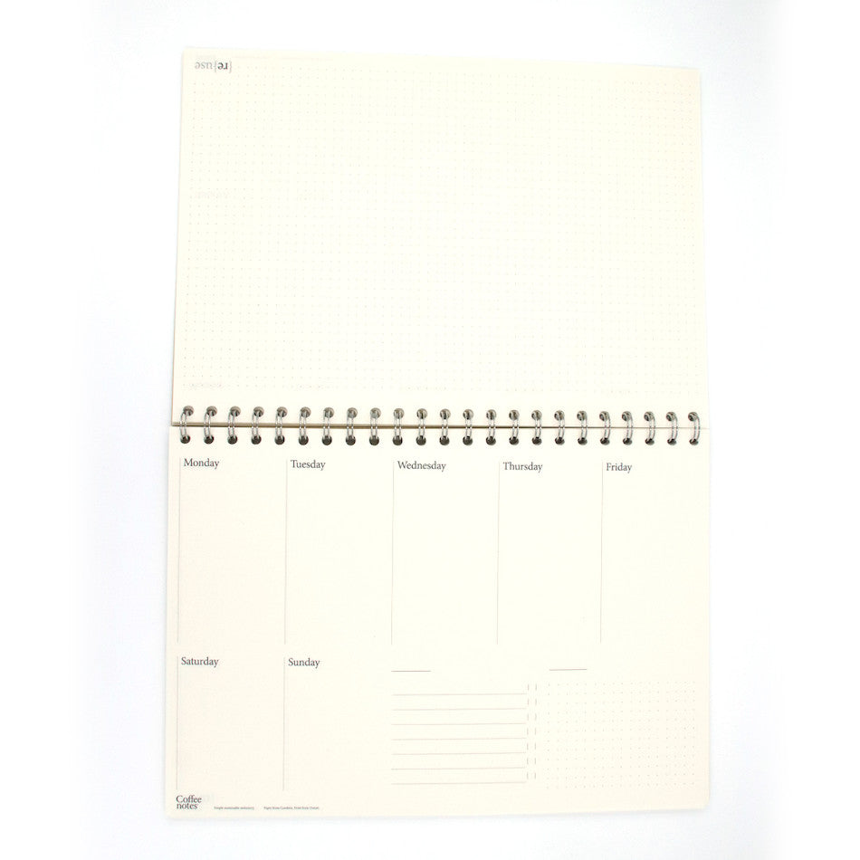 Coffeenotes Planner A4 7-Day Cherry Floral Weekly Planner - Perfect for Work, School & Personal Organization | Undated Agenda Notebook for Productivity & Time Management
