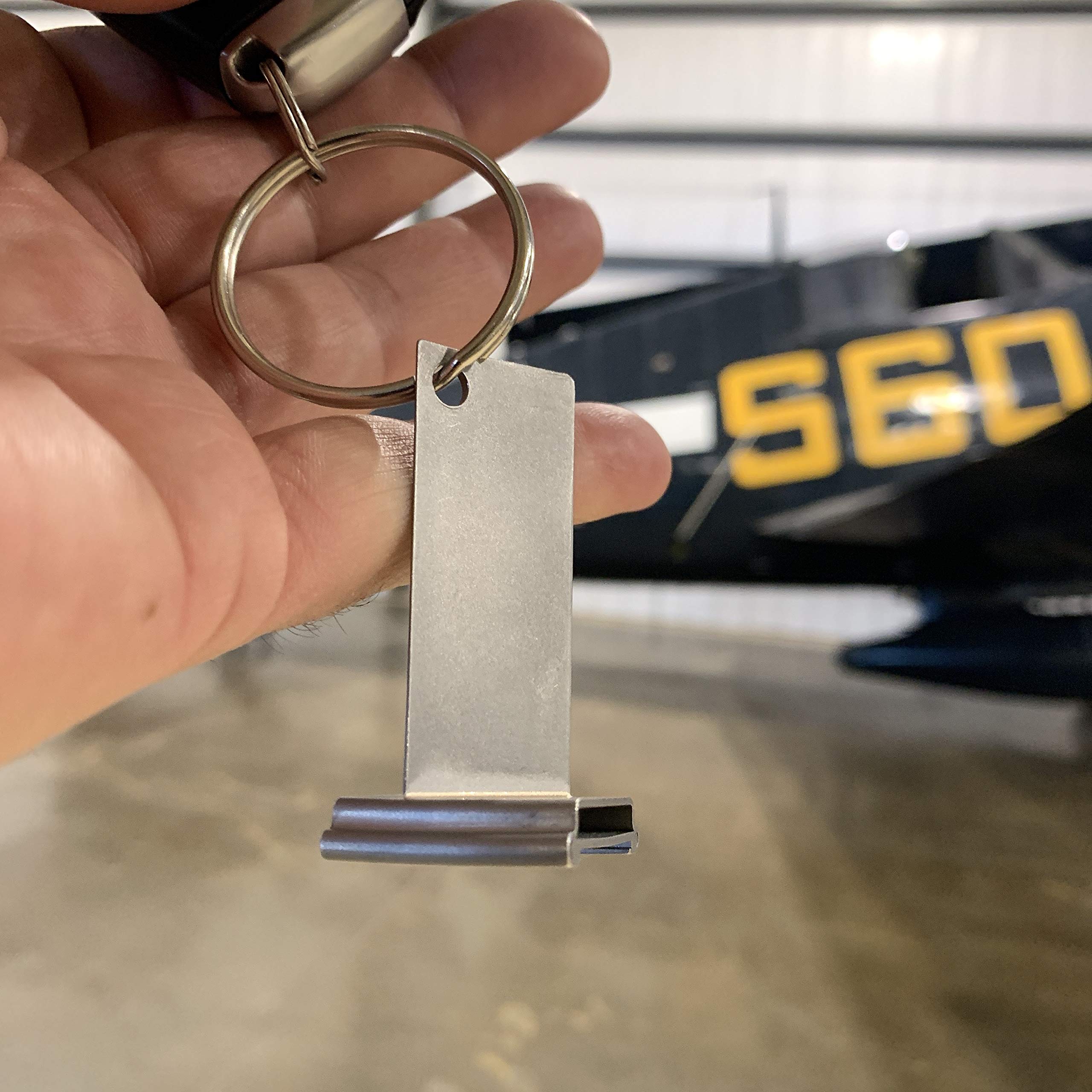 Original USAF F-86F Sabre Jet J47 Turbojet Compressor Stator Vane Blade Keychain - Military Aircraft Collectible, Aviation Enthusiast Gift, Unique Pilot Accessory (Perfect for Keychains, Display Cases & Aviation-Themed Gifts)