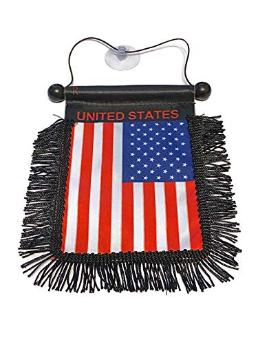 USA Flag Rear View Mirror Decoration | Patriotic American Car Accessory for Vehicles, Trucks & SUVs - Perfect for 4th of July, Memorial Day & National Holidays