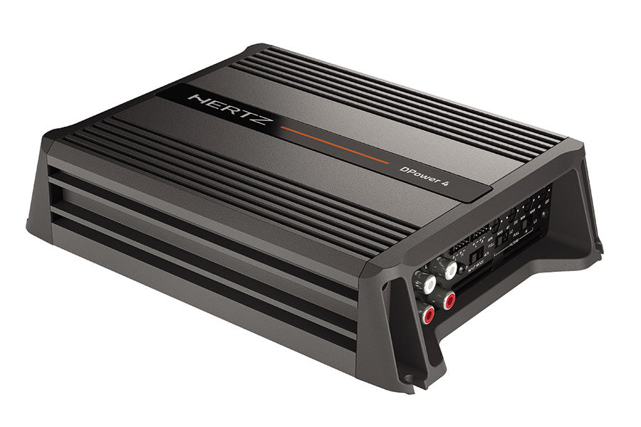 Hertz DPower 4 D Class Four Channel Car Amplifier - High Power Audio System for Cars, Trucks & SUVs | Perfect for Upgrading Vehicle Sound System