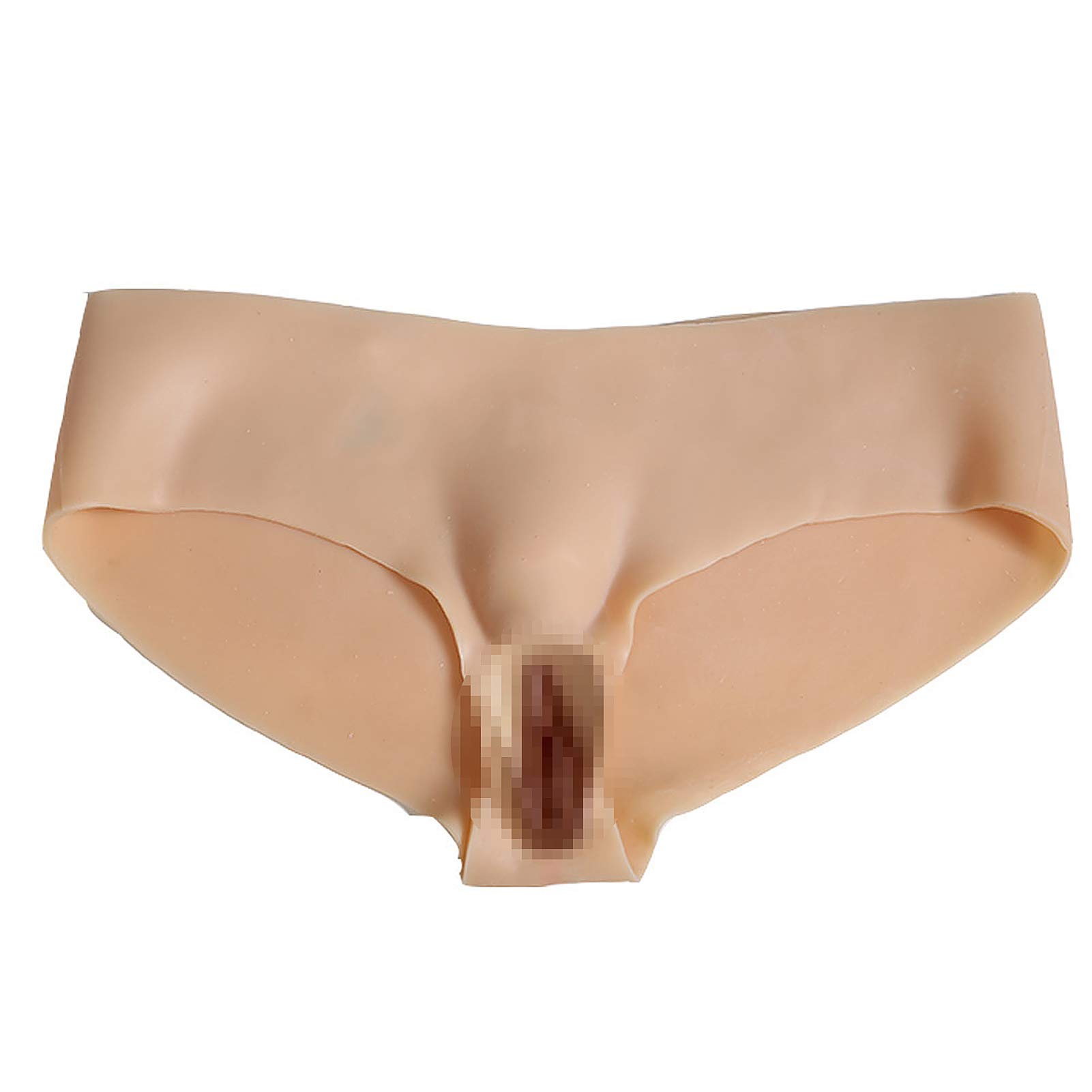 Realistic Silicone Vagina Panties with Plump Buttocks - Crossdresser & Transgender Underwear for Drag Queens (Size M, Style No.2) - Perfect for Cosplay, Roleplay & Gender Expression