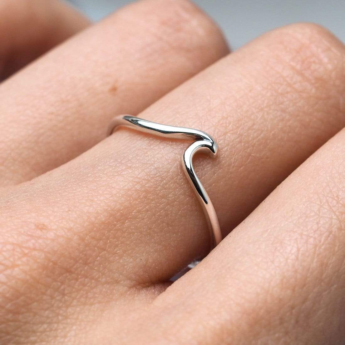 Dainty Ocean Ripple Ring - Elegant Wave Design Silver Jewelry for Women | Perfect for Beach Weddings, Vacation Accessories & Everyday Wear