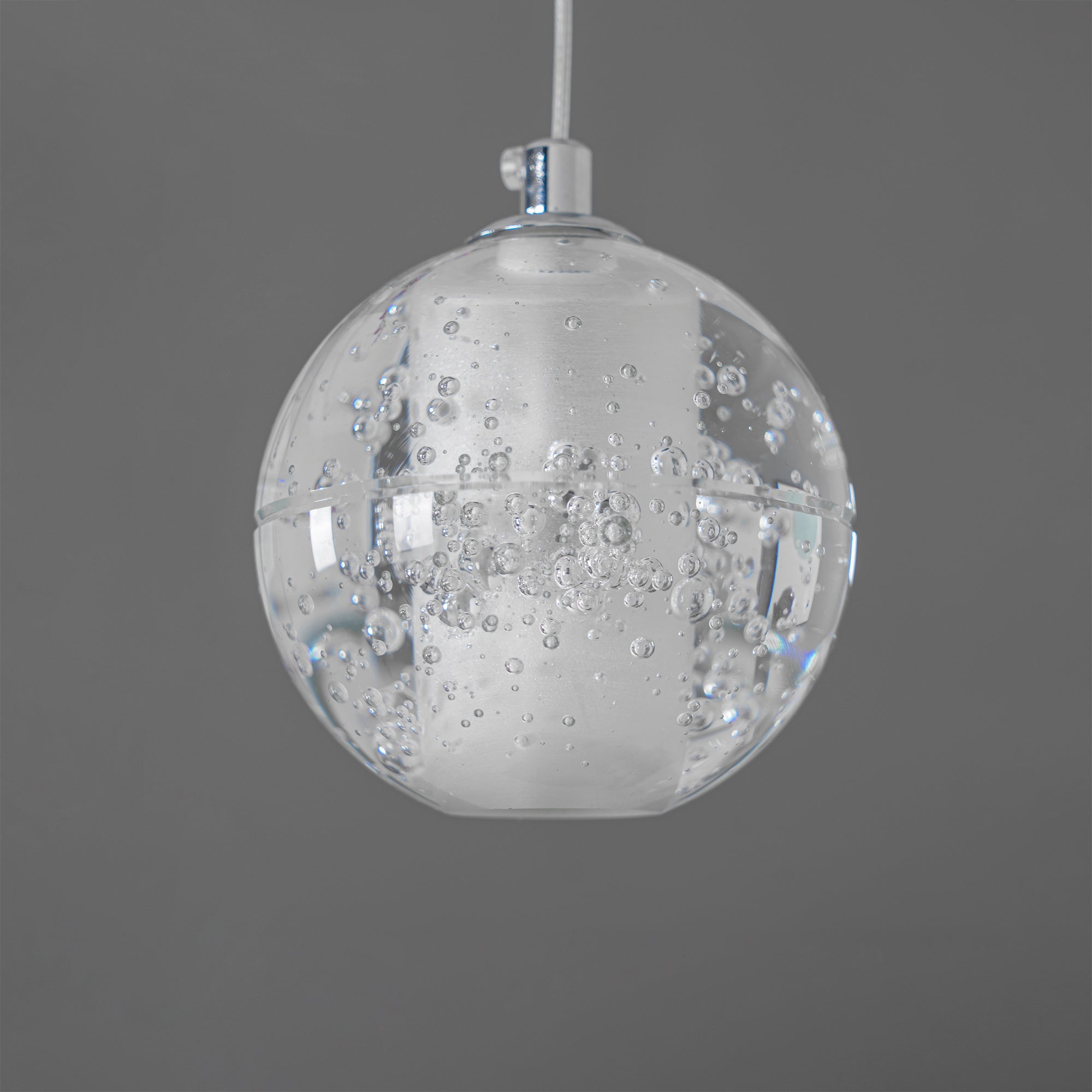 Elegant Ball Crystal Pendant Light - Modern Chandelier for Dining Room, Bedroom & Living Room Decor - Dimmable LED Hanging Light Fixture