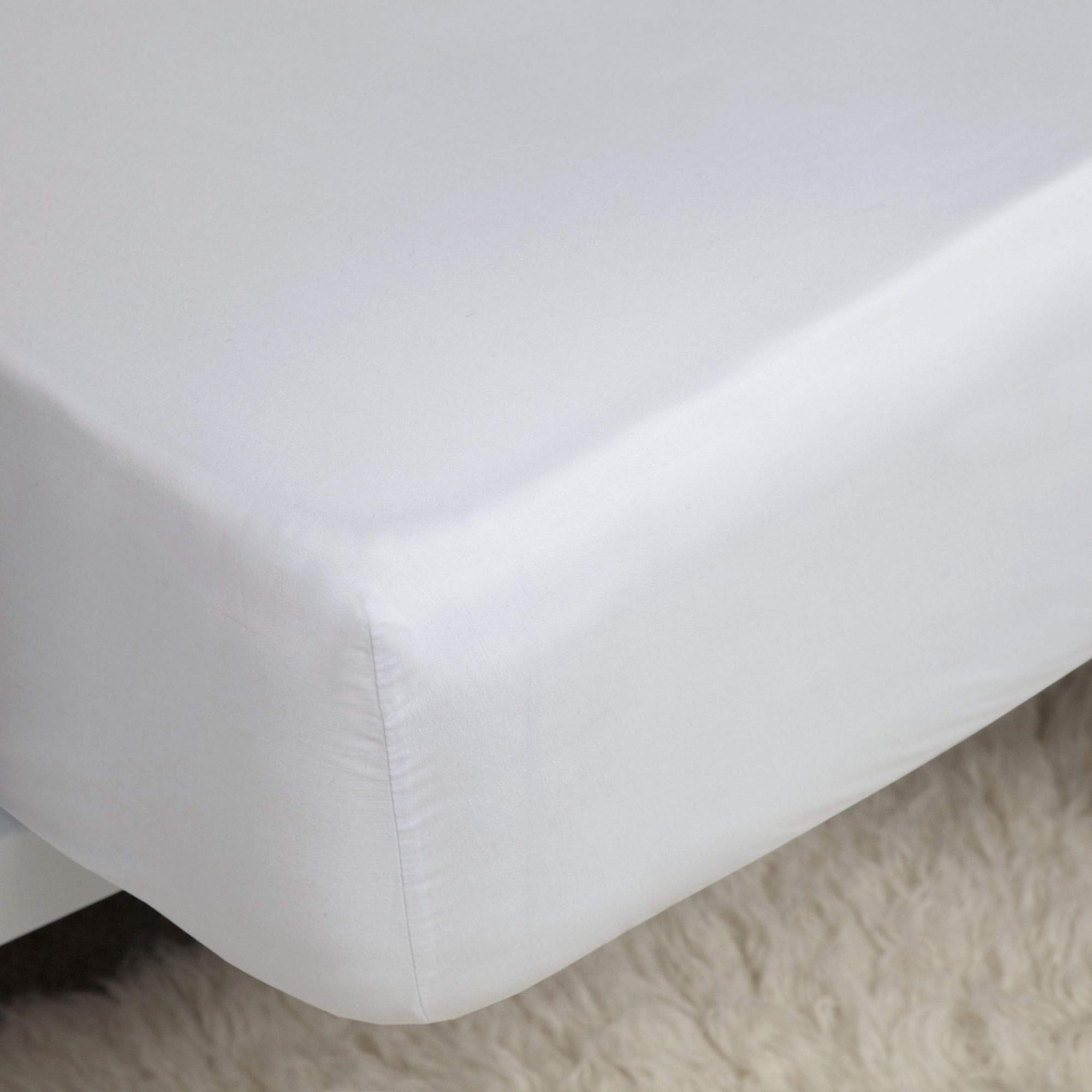 Belledorm 400 Thread Count Egyptian Cotton Extra Deep Fitted Queen Size Sheet - Duck Egg Blue - Luxury Bedding for Hotels, Guest Rooms & Master Bedrooms