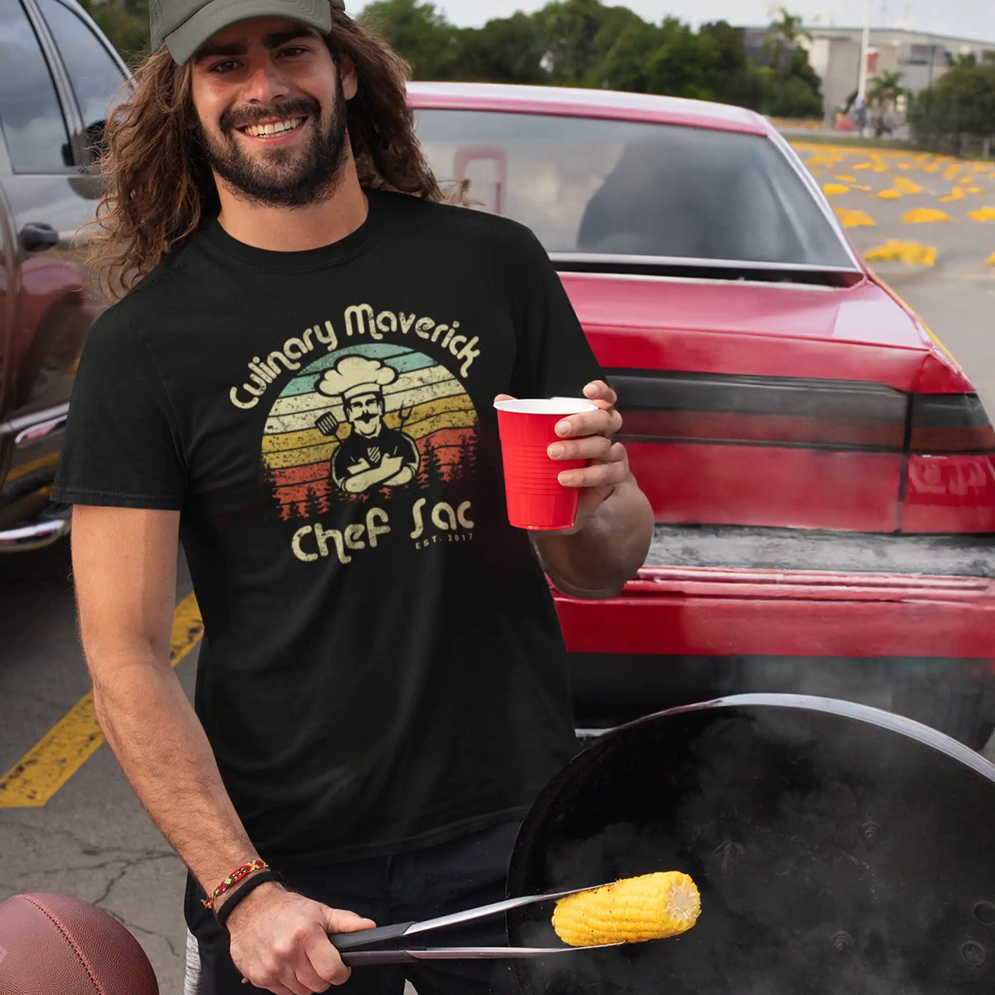 Grill Chef T-Shirt - Premium Cotton BBQ Cooking Tee for Men & Women - Perfect for Grilling, BBQ Parties & Outdoor Cooking