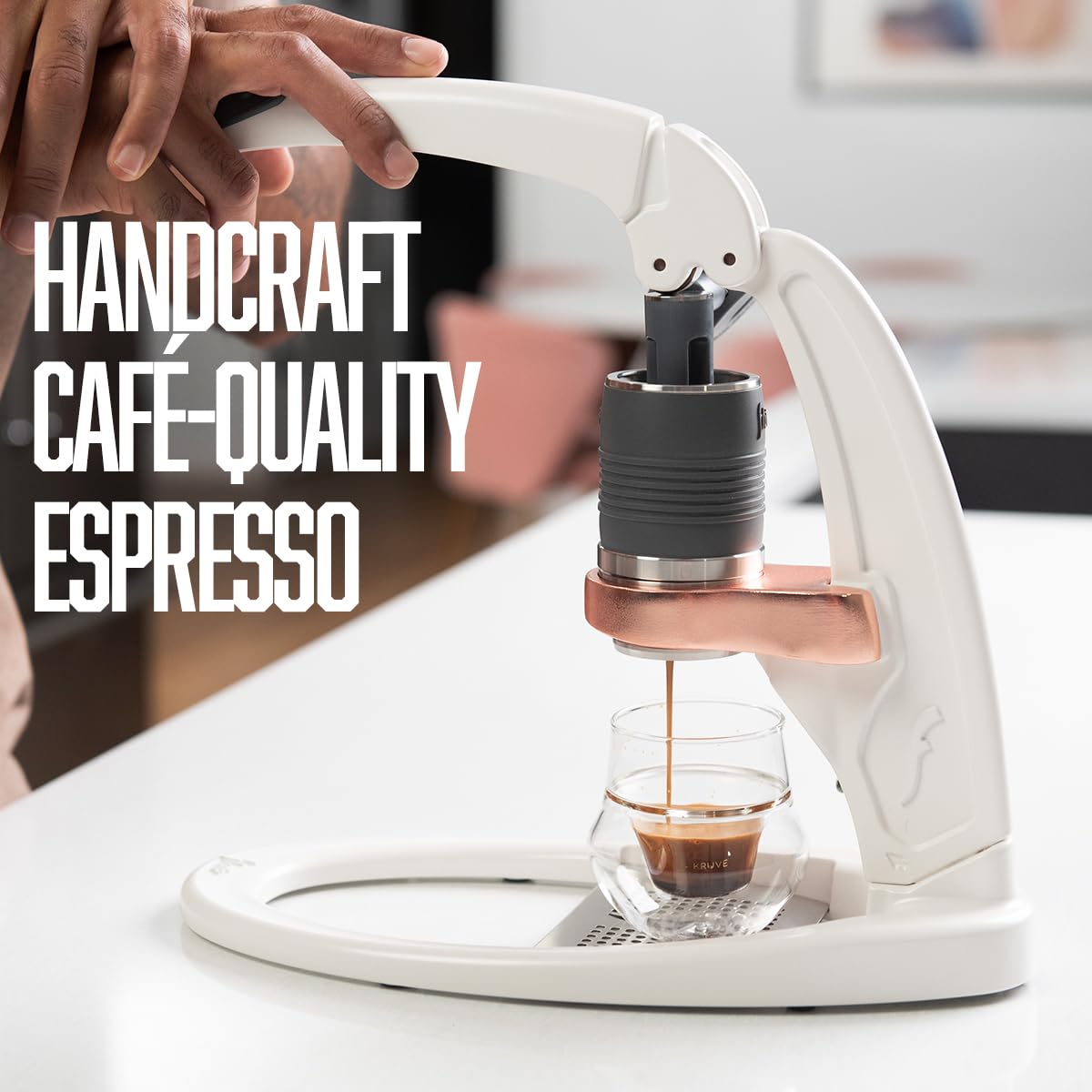 Flair Pro 3 Manual Lever Espresso Maker - Stainless Steel Brew Head with Pressure Gauge & Shot Mirror | Compact Design for Home Baristas | Perfect for Espresso Enthusiasts & Small Kitchens