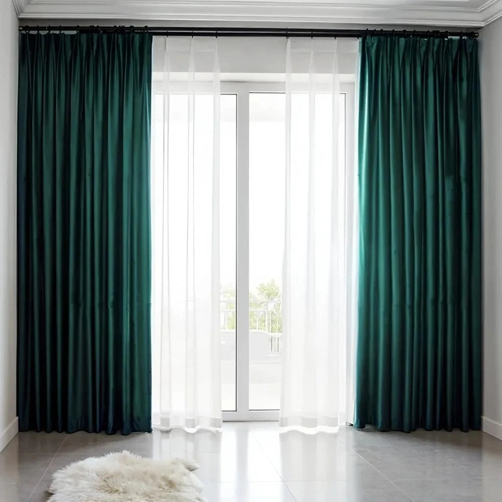 Amari Velvet Soundproof Blackout Custom Curtains - Thermal Insulated Window Drapes for Bedroom, Living Room & Home Theater Noise Reduction
