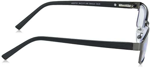 Foster Grant Men's Sawyer Multifocus Reading Glasses - Rectangular Frame for Computer Work, Reading & Office Use - Blue Light Blocking & Anti-Glare Lenses