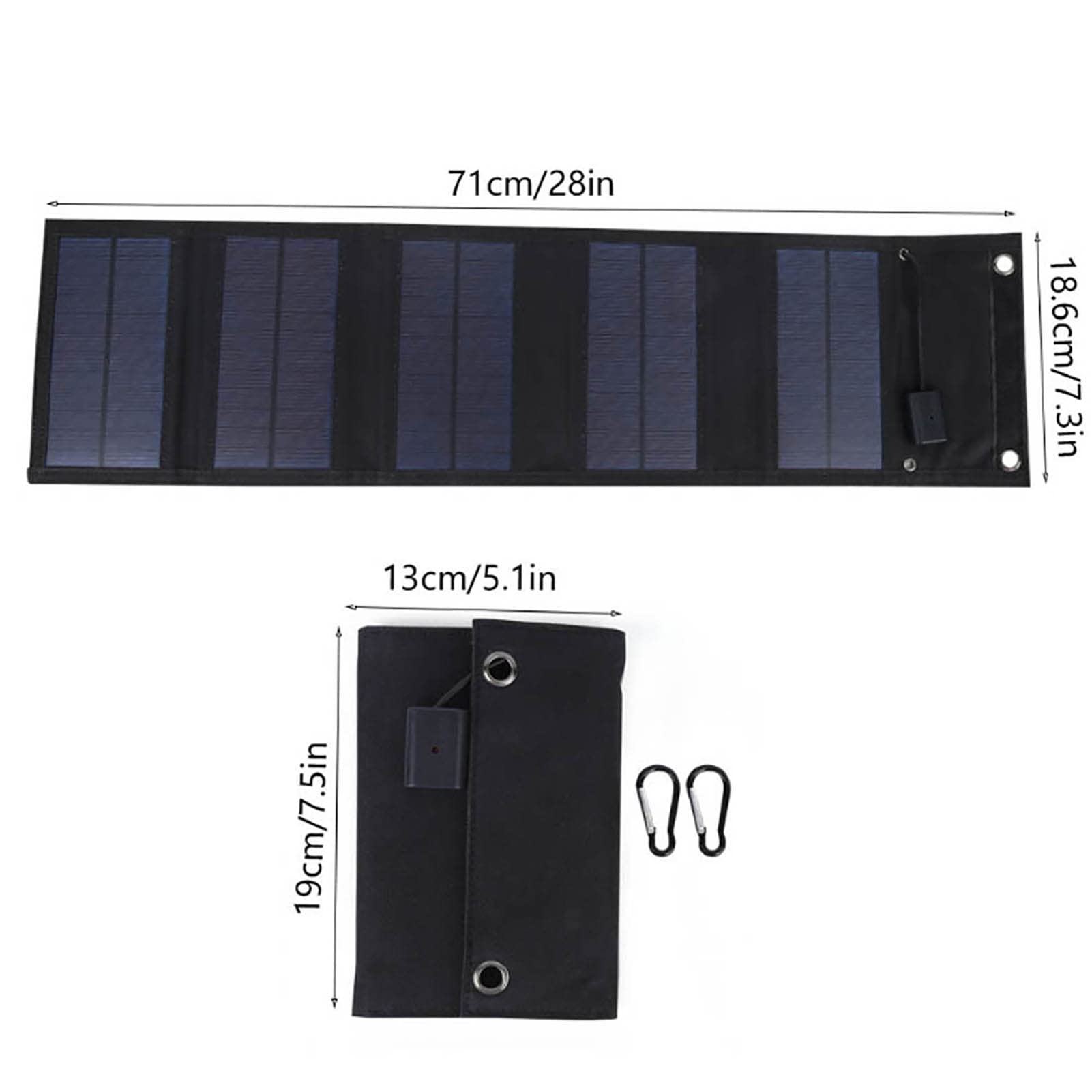 Foldable 20W Solar Panel Portable Charger - Waterproof Solar Charger for Camping, Hiking & Travel - Compatible with iPhone, iPad, Tablets & 5V Devices - Perfect for Outdoor Adventures & Emergency Power Backup