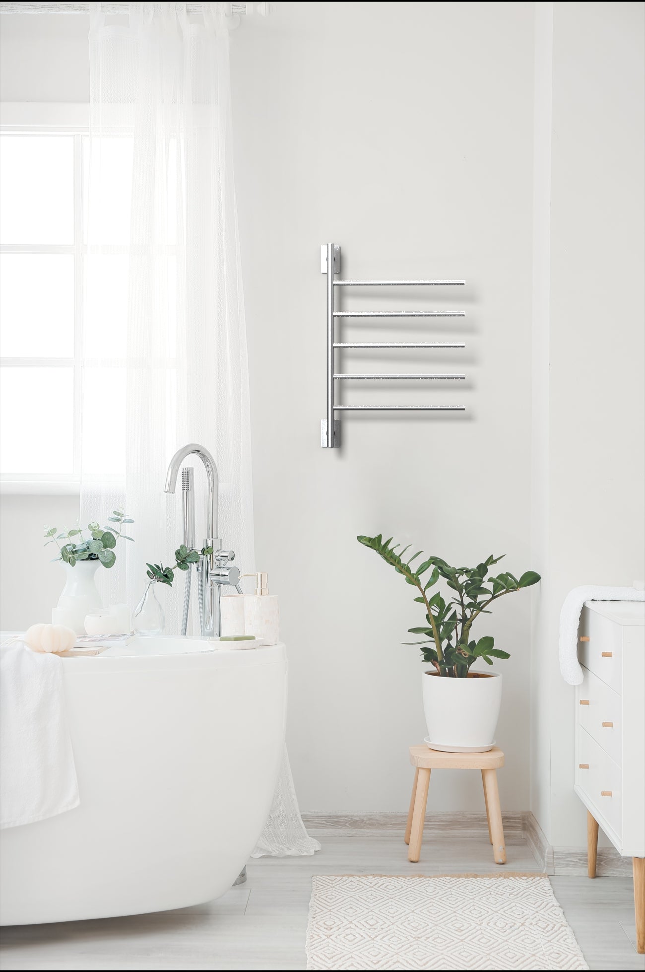 Amba Swivel SB5 Bar Hardwired & Plug-in Combo Towel Warmer - 5 Bars, 34