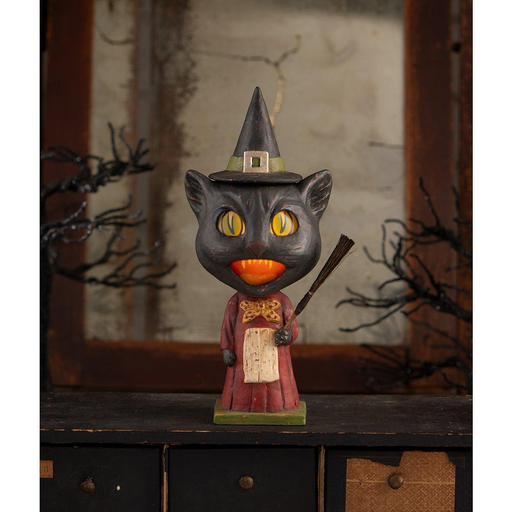 Bethany Lowe Designs Catrina Whisker Witch Halloween Decor - Spooky Home Decor for Halloween Party & Gothic Themed Rooms