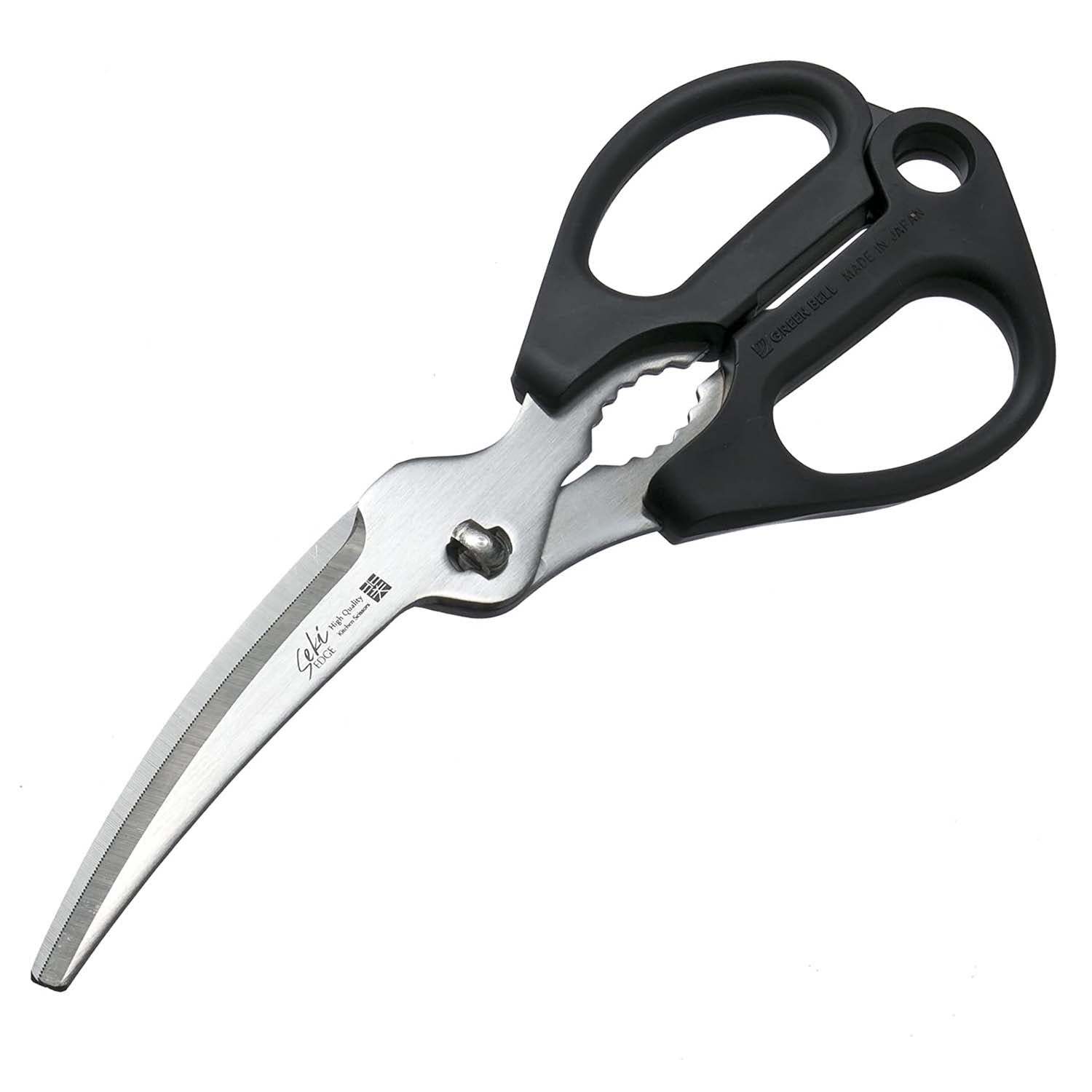 Premium Stainless Steel Kitchen Scissors with Curved Blade - Heavy Duty Take Apart Design for Easy Cleaning - Perfect for Cutting Herbs, Poultry, Fish, and Food Prep