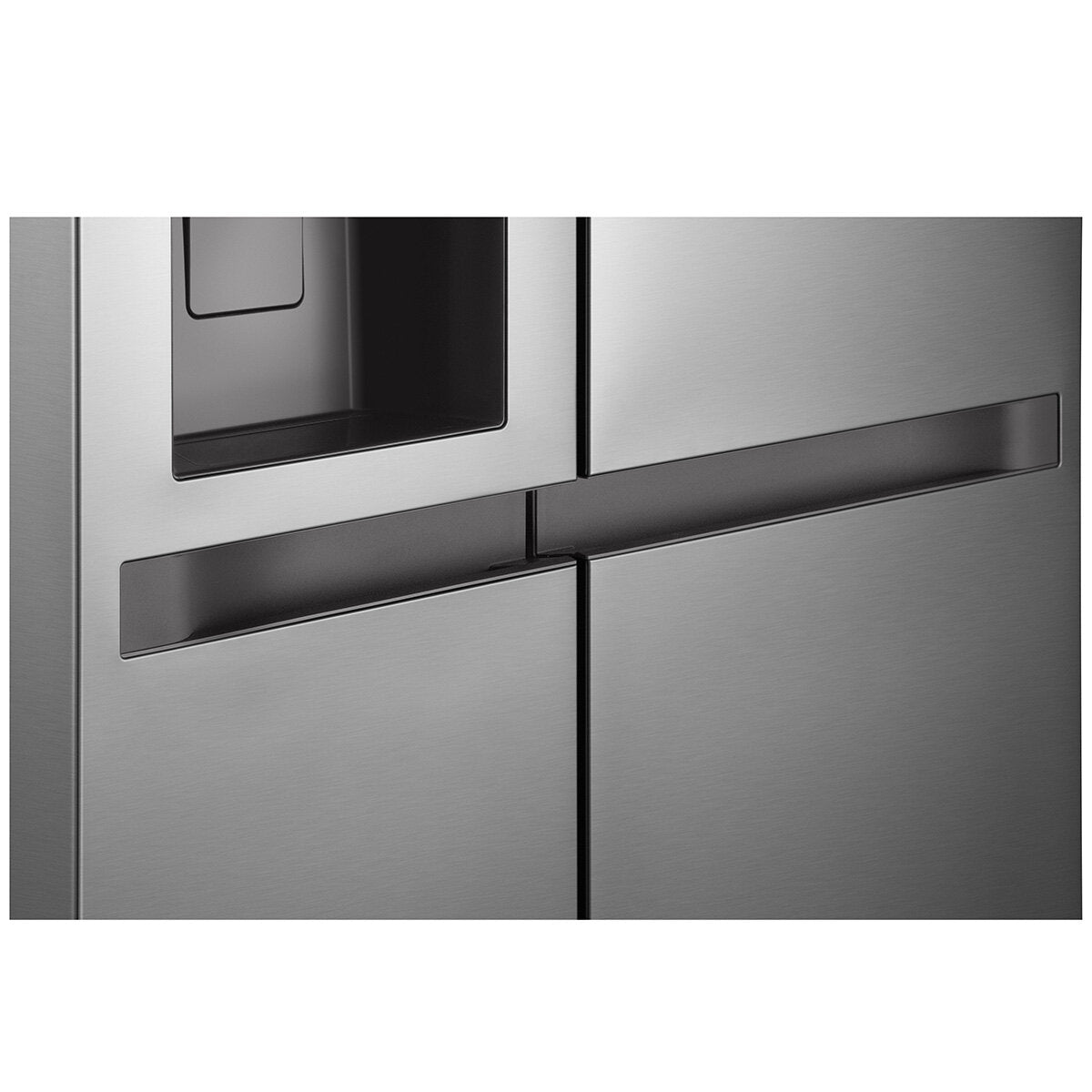 LG 641L Side by Side Refrigerator with Non-Plumbed Ice & Water Dispenser - Stainless Steel (Model GS-N599PL) - Perfect for Large Families & Open-Concept Kitchens