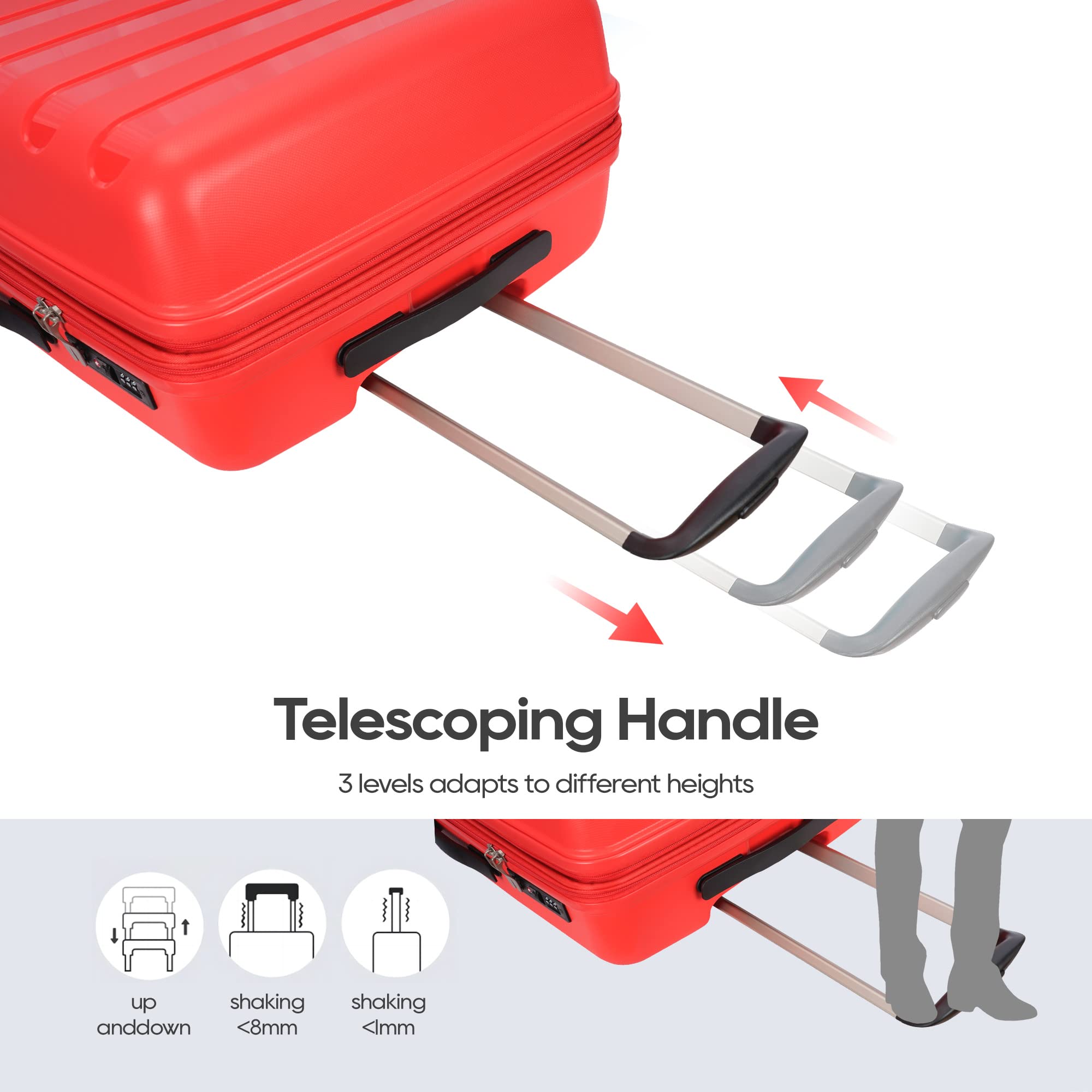 Expandable 2-Piece Luggage Set with Spinner Wheels & TSA Lock - 20