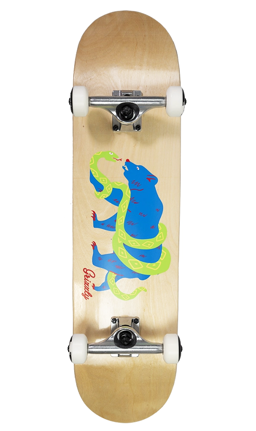 Grizzly Big Game Skateboard 8.0 Inch Complete Deck - Professional Skateboard for Street & Park Riding - Perfect for Beginners & Advanced Skaters