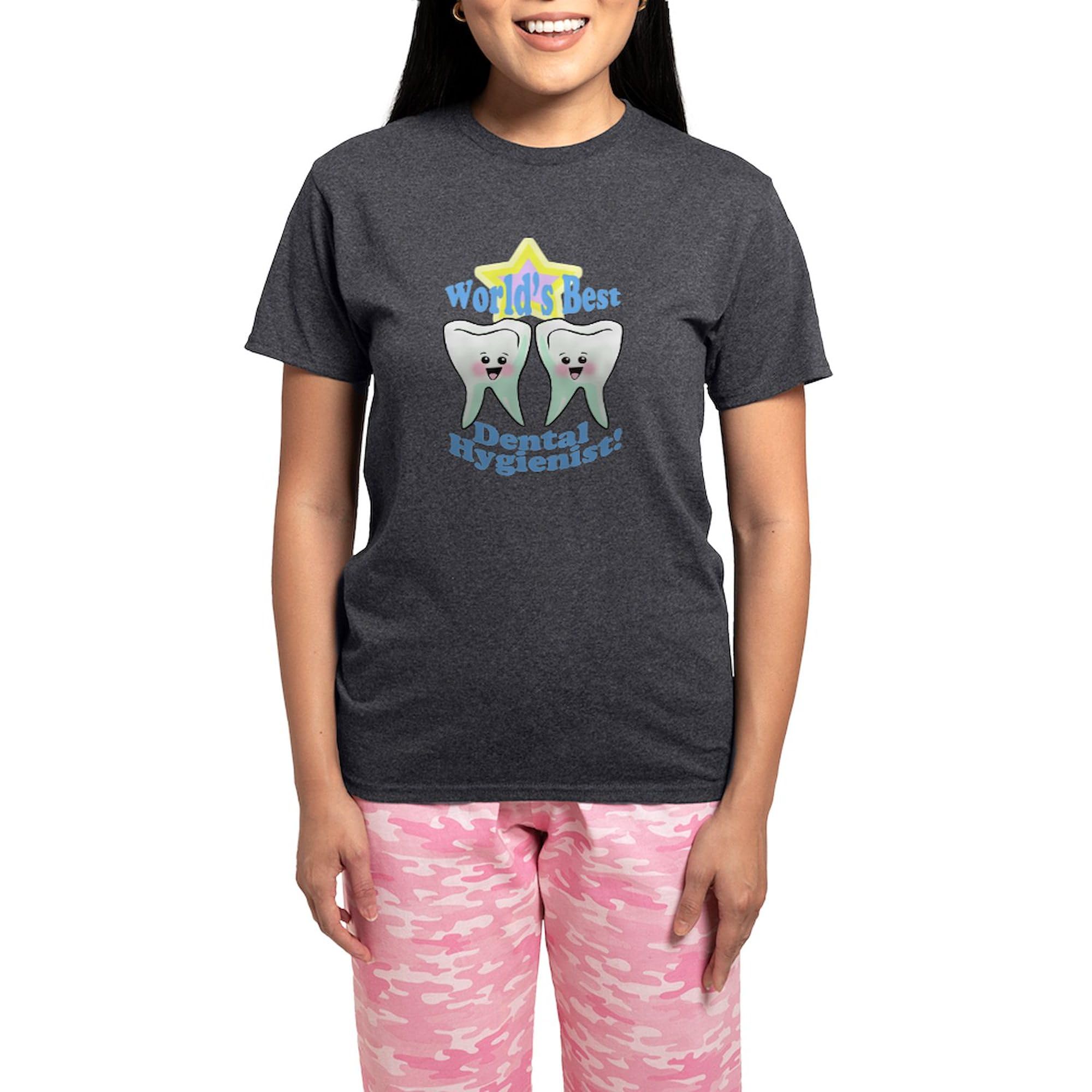 World's Best Dental Hygienist Women's Charcoal Pajama Set - Funny Novelty Sleepwear for Dental Professionals - Perfect for Gifts, Holidays & Relaxing at Home
