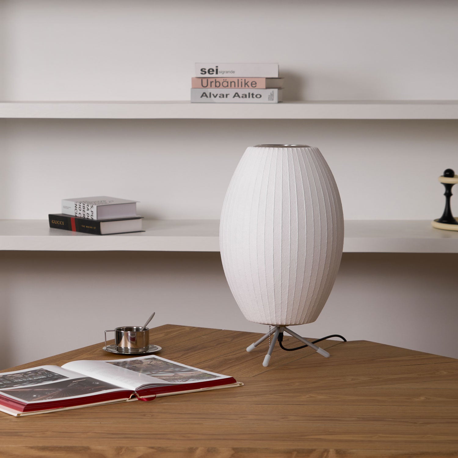 Nelson Tripod Table Lamp - Mid-Century Modern Adjustable Desk Light for Home Office, Living Room & Bedroom - Perfect for Reading, Working & Decor