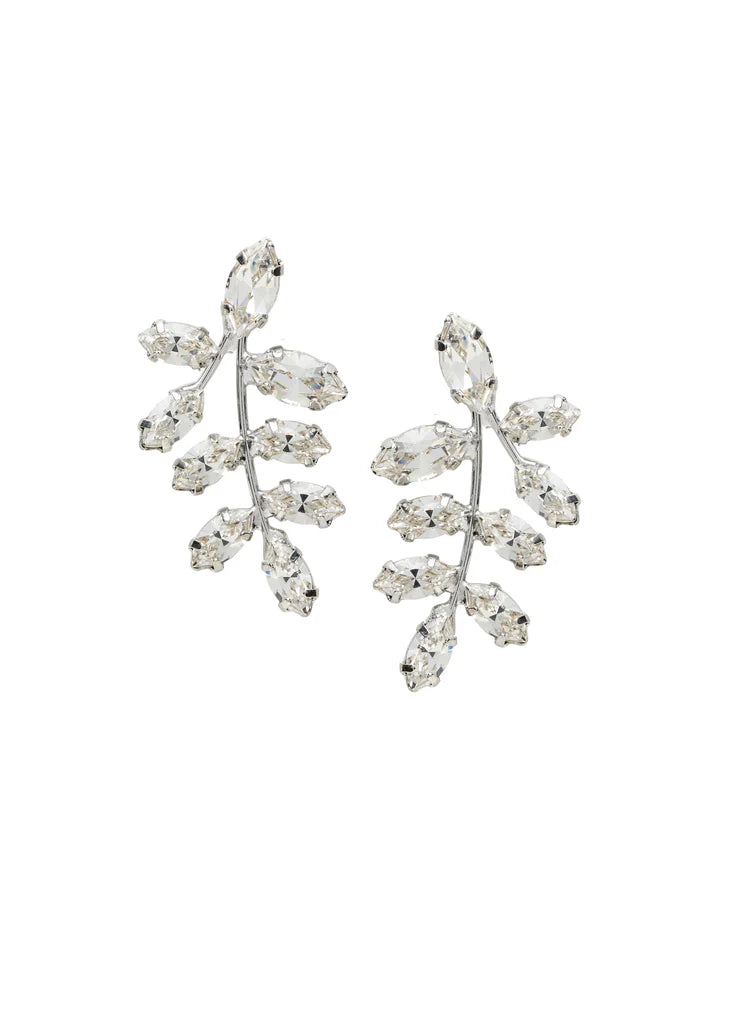 Elizabeth Bower Eden Mini Cluster Crystal Stud Earrings in Gold - Elegant Dainty Jewelry for Women, Perfect for Weddings, Parties & Everyday Wear