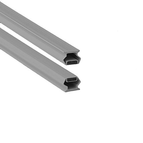 200cm EC-MAG-13 Magnetic Shower Door Seal Rubber Gasket (Gray) - Waterproof Bathroom Seal Strip for Glass Shower Enclosures & Bathtubs