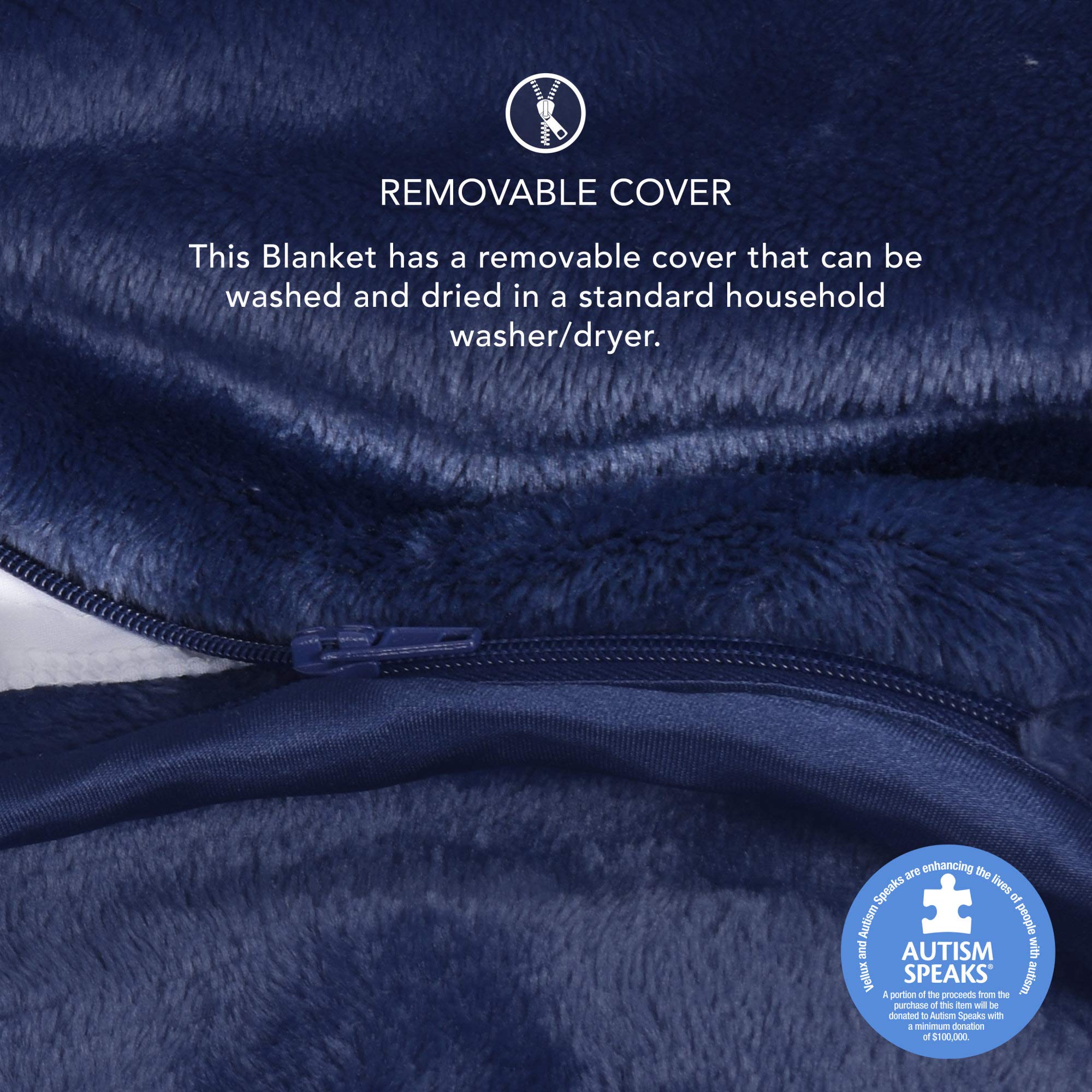 Vellux Heavy Weight 20lb Weighted Blanket - Ivory Plush Throw for Stress Relief, Anxiety & Better Sleep - Perfect for Adults, Kids & Couples Bedroom, Couch or Travel