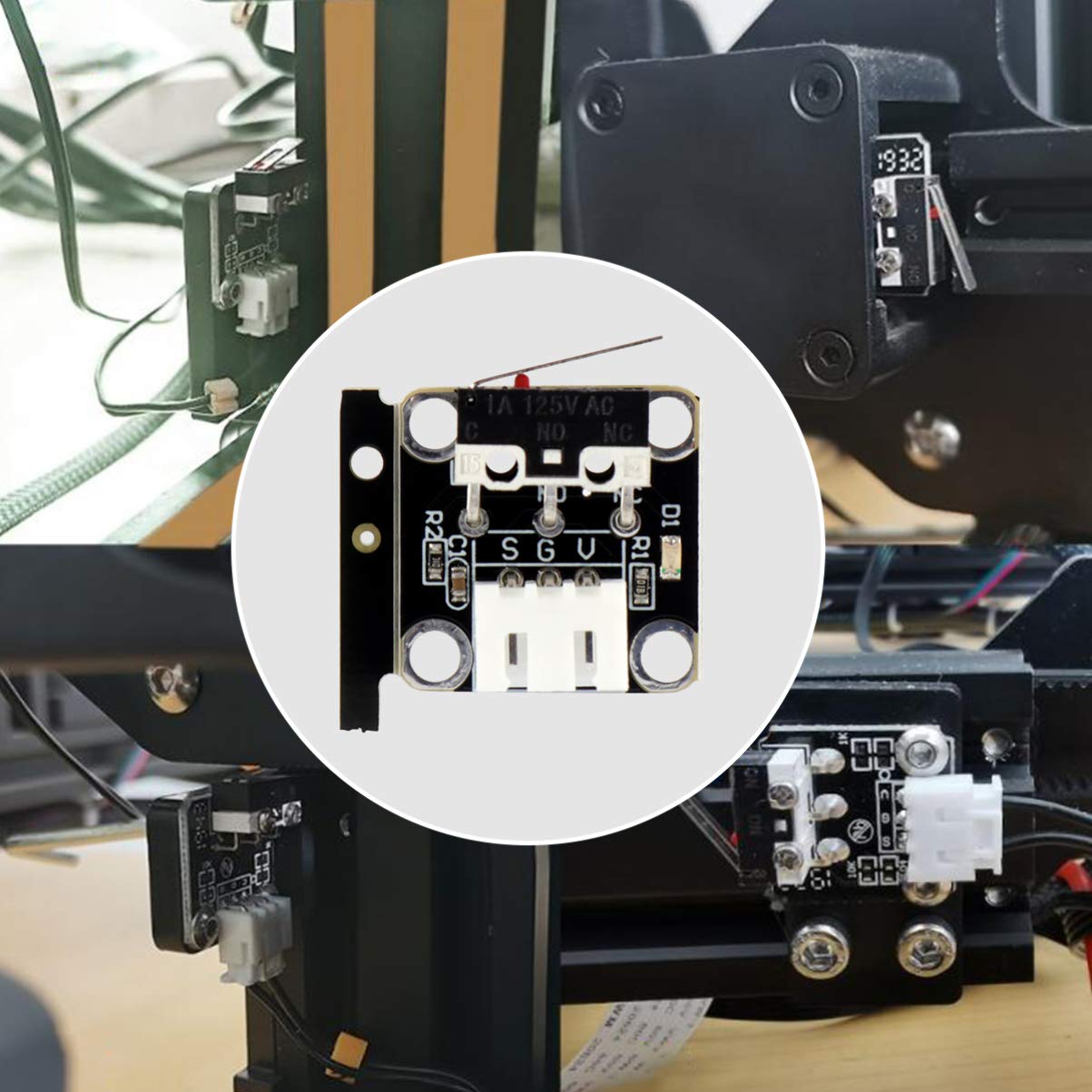 5pcs Robot Collision Sensor Module Kit with Cable - Compatible with 3D Printers, Robotics, and PC Boards | DIY Electronics Accessories for Automation Projects & Mechanical Prototyping