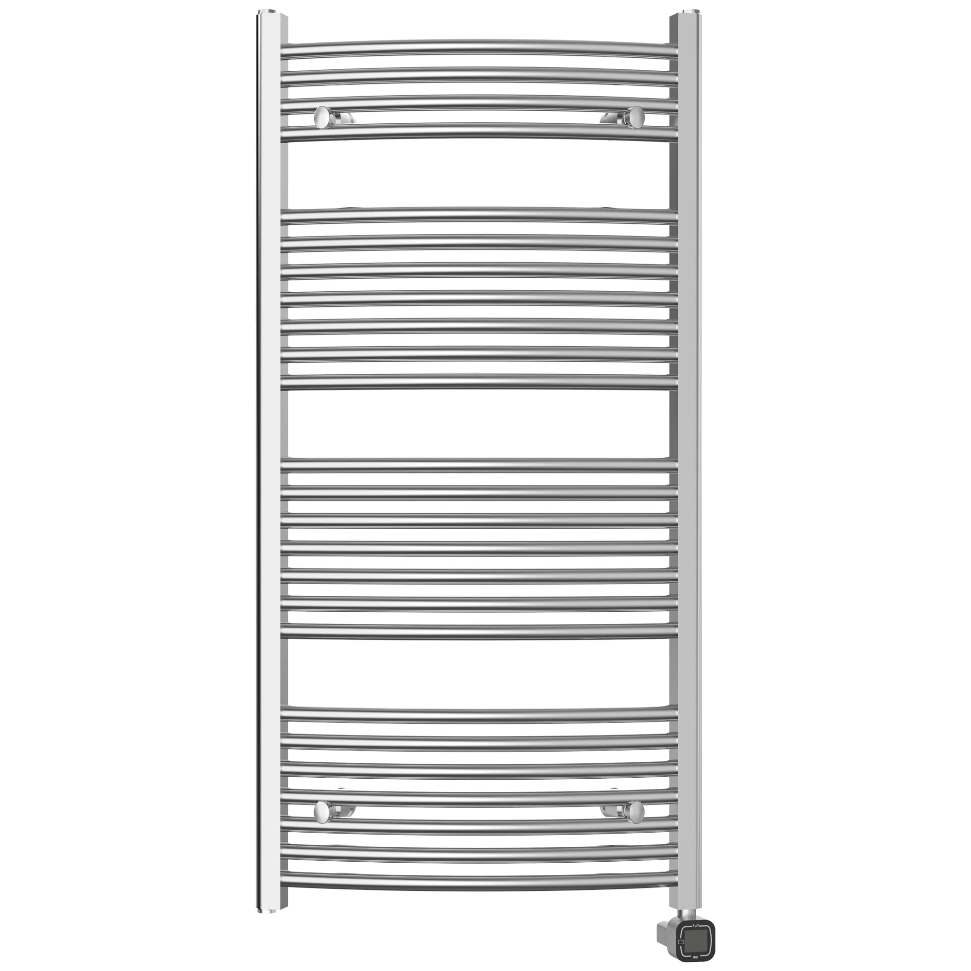 HEATGENE Smart Towel Warmer with Timer & Temperature Control - Large Electric Towel Heater Rail for Bathroom - Alexa & Google Home Compatible - Plug-in or Hardwired Installation - Perfect for Spa, Luxury Bathroom & Cold Weather Comfort