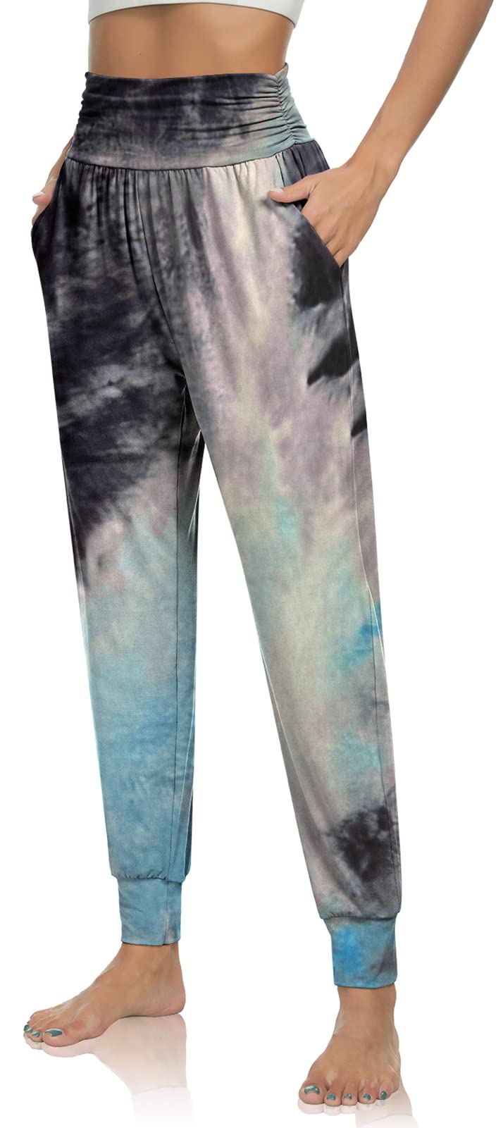 UEU Women's Cozy Yoga Joggers Pants - Loose Fit Workout Sweatpants with Pockets for Yoga, Running, Gym & Lounge | Soft Comfortable Casual Athletic Pants