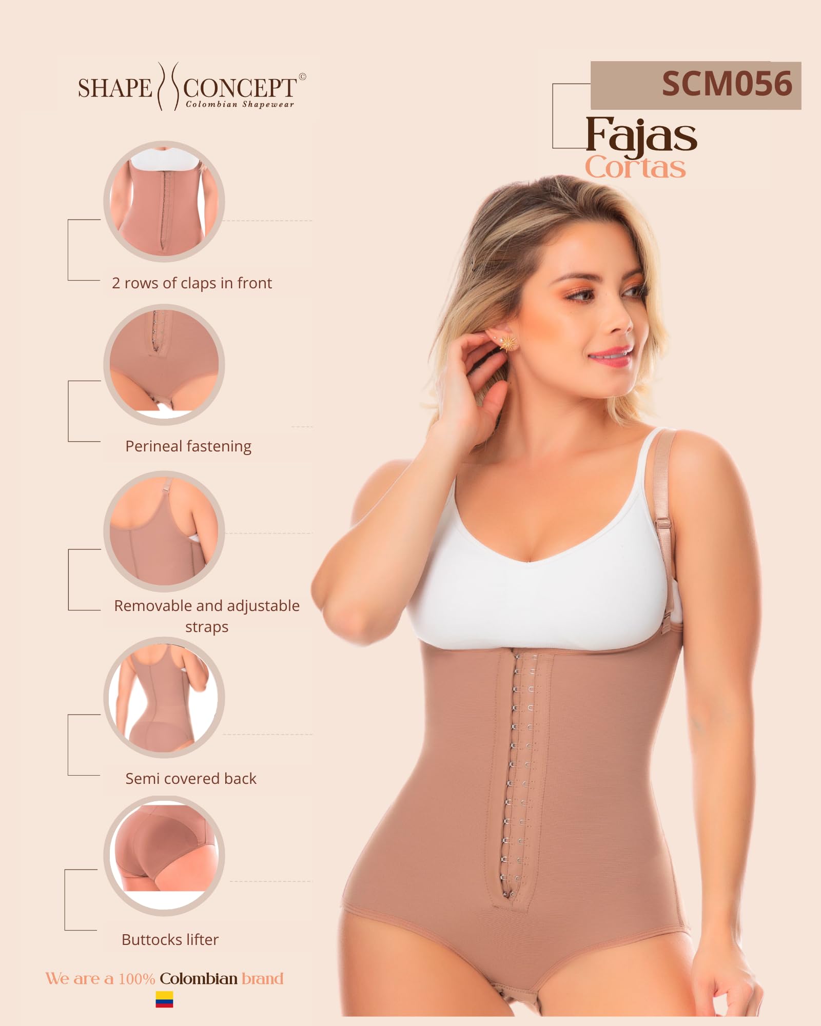 SHAPE CONCEPT Colombian Shapewear - Post Surgery Compression Garment for Tummy Tuck, Waist Trainer & Body Shaper - Slimming & Sculpting for Women - Perfect for Recovery, Everyday Wear & Special Occasions