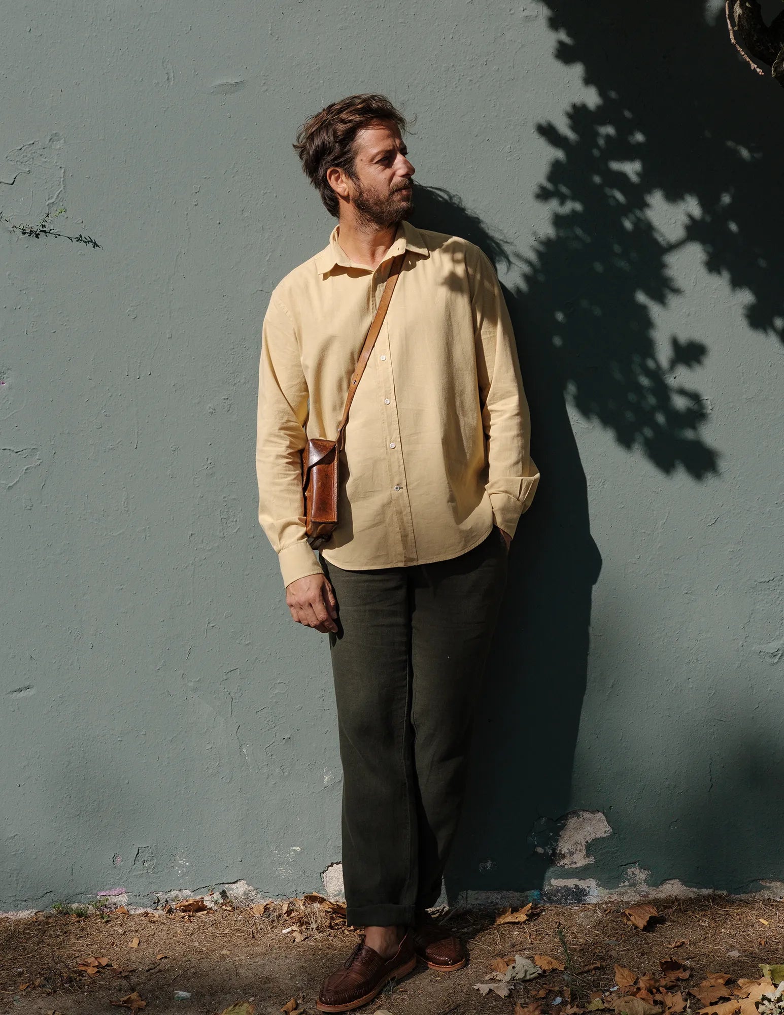Campo Ochre Shirt for Men - Comfortable Casual Wear for Outdoor Activities and Daily Use